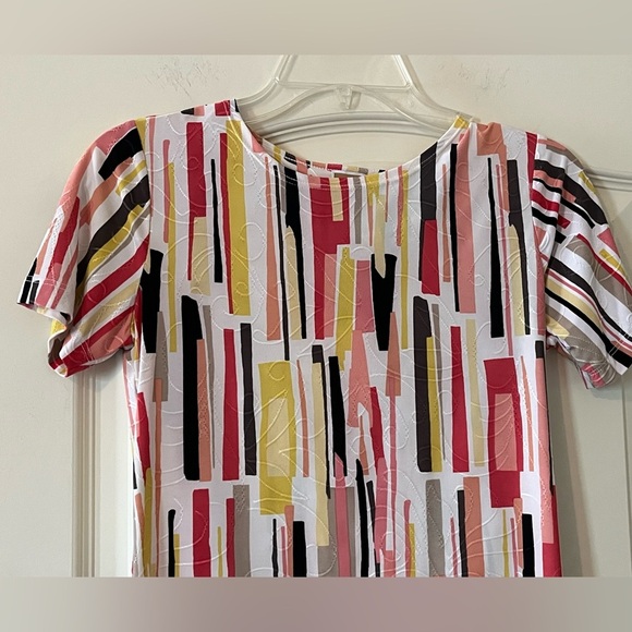 JM Collection Petite Colorful Abstract Women's Blouse Size XS - Picture 7 of 12
